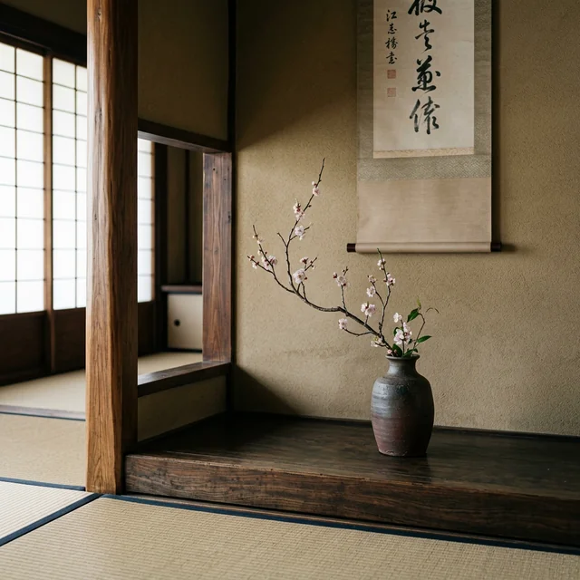 Warm interior details with natural materials